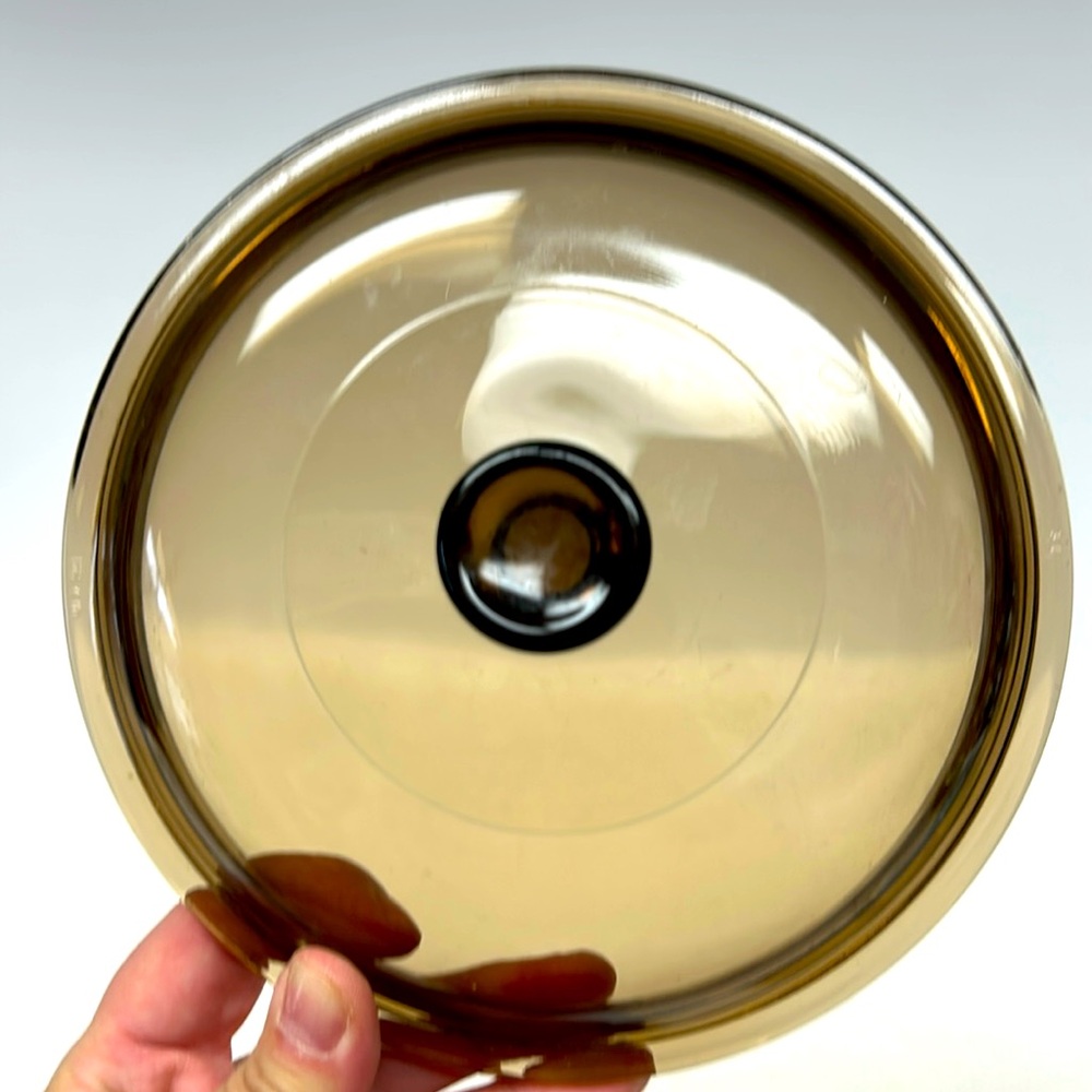 Vintage PYREX / CORNING 16 cm amber glass replacement lid